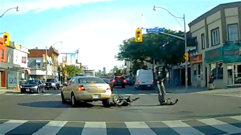 Dash cam captures cyclist getting run over by car on Yonge Street